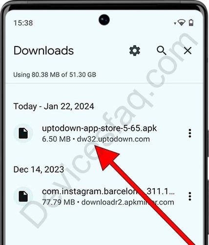 ডাউনলোড করা APK ফাইল ট্যাপ করুন